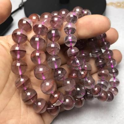 China Natural rare purple phantom bracelet 10mm round AA quartz CLASSIC for sale