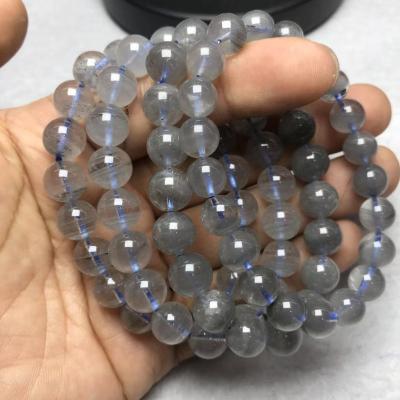 China Natural Gray and Blue Ghost Bracelets 10mm Round Gemstone CLASSIC for sale