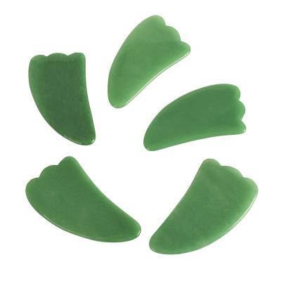 China Phosphorescent / Green Aventurine Phosphorescent Semi-precious Stone Facial Massage Guasha for sale