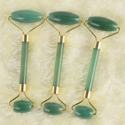 China Glow In The Dark / Aventurine Glow In The Dark Gemstone Massage Green Semi Precious Guasha Facial Roller for sale