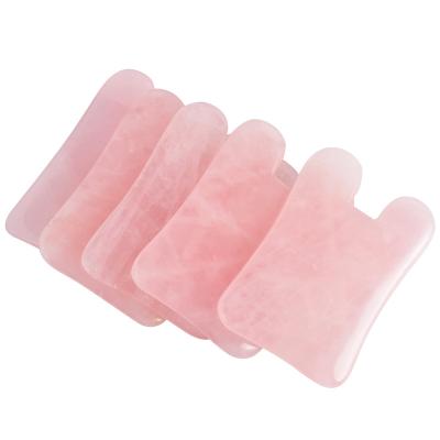 China Glow In The Dark / Glow In The Dark Rose Quartz Gemstone Facial Massage Guasha Wholesale for sale