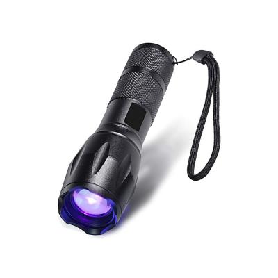 China Ultraviolet Amber Ultraviolet Detector 365NM Zoomable Handheld Portable Blacklight Pet Urine Detector Camping UV Flashlight for sale