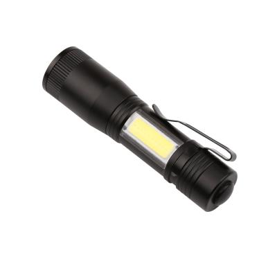 China Zoomable Led Mini Aluminum Alloy COB Flashlights 350LM XPE Flashlights 350LM XPE Emergency Flashlight Lanterna LED COB Flashlight 14500 en venta