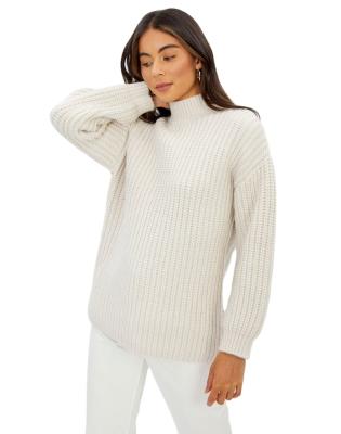 China Anti-Wrinkle VSCOO Custom Classic Wool Sweater White Sweater Plus Size Mixed Neck Women's Turtle Sweaters for sale