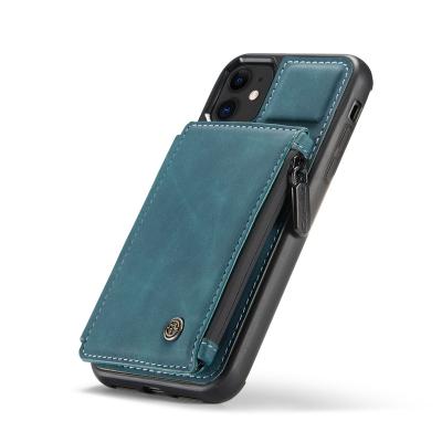 China Anti-drop RFID Design For iPhone 11 Unique Phone Case 2022 New Products For iPhone 12 13 Xr Magnetic Back Cover Wallet Leather Case for sale