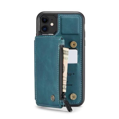 China Anti-fall leather case for iphone 11phone case tpu wallet 3 in 1 card slot smartphone cell phone covers for iphone 11 pro max for sale