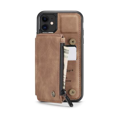 China Anti-drop Camera Protector Phone Case For iPhone 11 RFID Leather Wallet Zipper Cover For Samsung A8 A9 Star Note 20Ultra S20 Case for sale