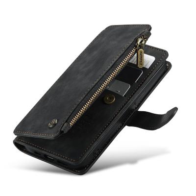 China Anti-fall Case For iPhone 12 iPhone 13 Premium Leather Flip Cover Wallet Case For Credit Card for sale