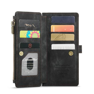 China Anti-fall Zipper Mobile Phone Bank Cards Shockproof Wallet Cell Phone Flip Leather Cover With Card Slots Phone Case For iPhone 13 Pro for sale