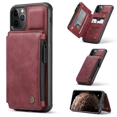 China Anti-fall Leather For iPhone 13 Case For iPhone 12 Wallet Case Phone Case RFID Leather Magnetic Card Holder for sale