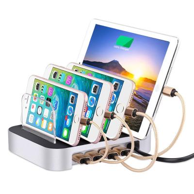 China Store and Charge up to 4 Devices Simultaneously 4 Port USB Charger Station for Multiple Devices Charger Dock for All Mobile Phones Show Wish for sale