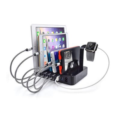 China Charging Station for Cell Phones 6 Port USB Charger Station for Cell Phones and Tablets Charging Dock for Apple Watch Show Wish for sale