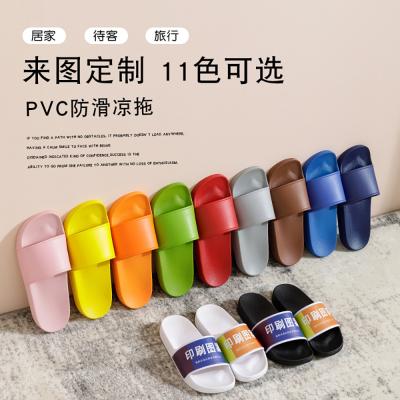 China CUSHIONING CUSHIONING drop shipping custom logo men's logo indoor outdoor travel slippers colorful women's PVC anti-slippery PVC slippers for sale