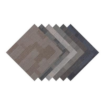 China Merika Luxury Fire Resistant PVC Backing Removable Washable Floor 60x60 Carpet Tile For Office for sale