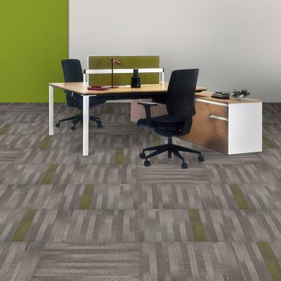 China 2019 Commercial Eco-friendly.anti-slip.water-proof classic design using PP material PVC backing carpet tiles 100x100 for sale