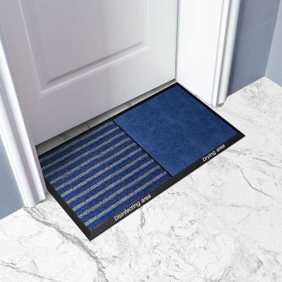 China Waterproof indoor outdoor entrance shoe mat cleanine single door santizing disinfect mat for sale