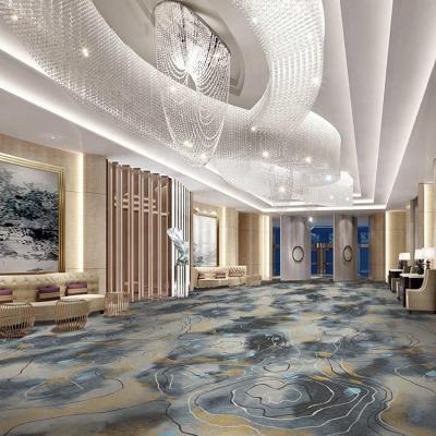 China Merika Fire Resistant Luxury Custom Design Nylon Printed Wall To Wall Hotel Lobby 5 Star Carpet for sale