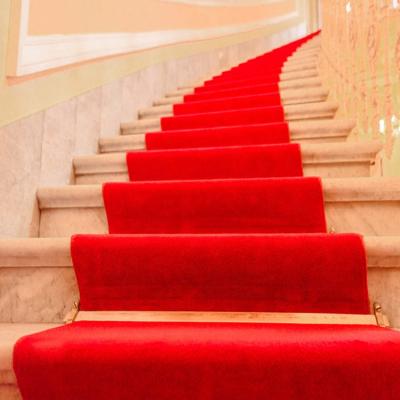 China Simple Cheap Price Ceremony Outdoor Waterproof Red Single Carpet Staircase for sale