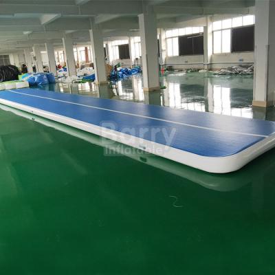 China Waterproof Cheap Used Inflatable Gym Mattress Sport Air Tumble Mat 40 Feet Air Track Gymnastics For Outdoor Dance Sale for sale