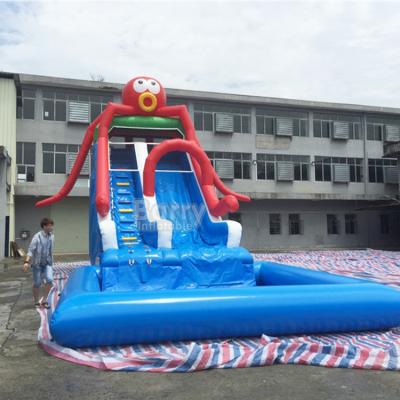 China Custom Hot Sale PVC Tarpaulin PVC Safe Cartoon Octopus Inflatable Dry Slide For Adults Or Kids Party Or Rental Business for sale