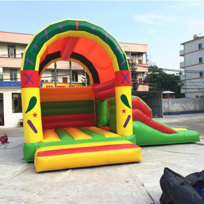 China Small Lightweight PVC Inflatable Bouncer Popular Bounce House With Slide Blower For Sale for sale