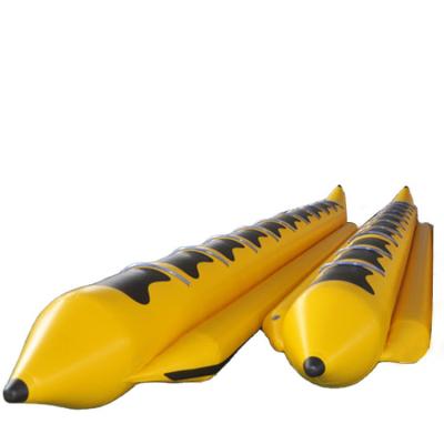 China 0.9mm PVC tarpaulin factory price sports games flying fish towable tube inflatable water banana boat for sale for sale