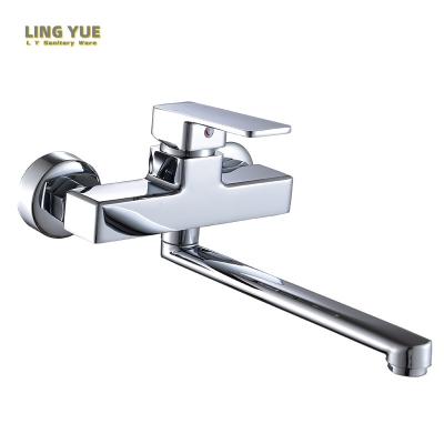 China Sense Faucets Wall Mounted Dual Control Hot and Cold Faucet Bathroom Kitchen Sink Faucet Wall Mounted Faucet Made of Stainless Steel for sale