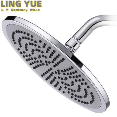 China Without Slide Bar Luxury abs rain head bathroom high pressure 9 inch round thin section large top spray shower head panel wholesale for sale