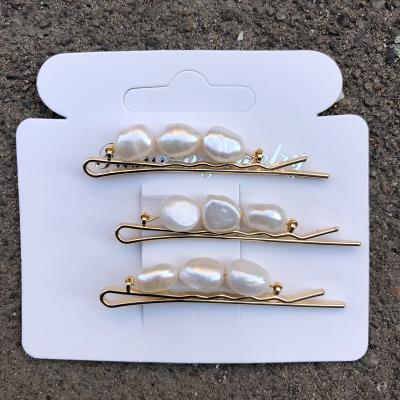 China Natural PEARL Freshwater Pearls Irregular Shape Hairpin Simple Fashion Soft Female Hair Clips for sale