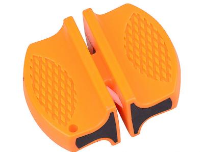 China Mini Pocket Orange Tungsten Carbide Knife Sharpener For Outdoor Sport Metal Knife for sale