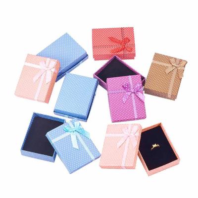 China Eco - Friendly Paper Jewelry Gifts Boxes Packaging Box With Ribbon For Necklaces Bracelet for sale