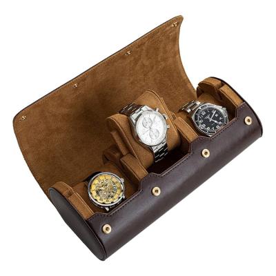 China Handmade Custom Oval Watch Organizer Box For Watch Collector Factory for sale