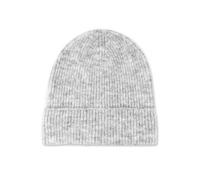 China High Quality Knitted Warm Soft Comfortable Beanie Winter Hats Gray Black Pink Solid 80% Acrylic Color Winter Knit Hat for sale