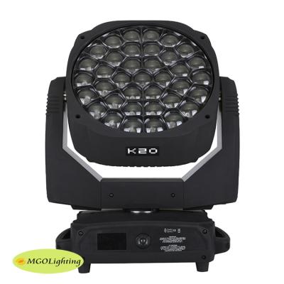 China Less noise 2022 best selling 37*15w RGBW k20 led zoom head beam wash moving heads with dmx512 for sale