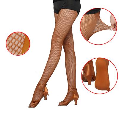 China Professional Antibacterial Bulk Unbreakable Nylon Net Stockings Net Stockings Latin Dance Pantyhose for Women for sale