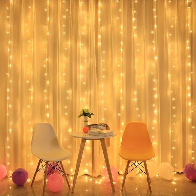 China Exterior Window Party Wall Bedroom Curtain Party LED String Lights Strip Christmas Wedding Christmas Holiday Home LED Curtain Light for sale