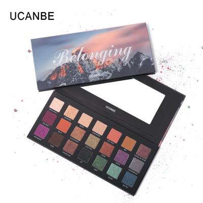 China UCANBE Professional Waterproof Eyeshadow Palette 21colors Makeup Glitter Eyeshadow Matte Palette for sale