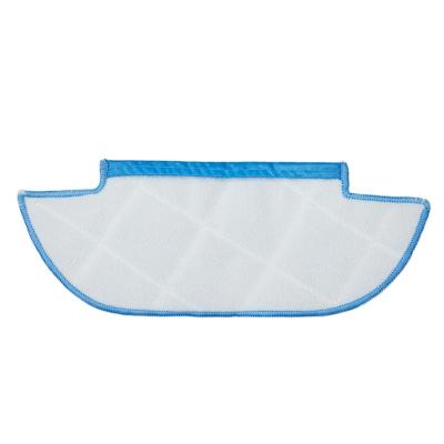 China Viable Fiber Superfine Semicircle Microfiber Blue Mop Cloth for ECOVACS DK35/DK45/DK33/U3 for sale