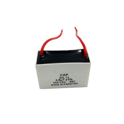 China Custom 3.5UF 450V 50/60Hz Air Conditioning AC Motor Fan CBB61 Capacitor Black Line Fan for sale