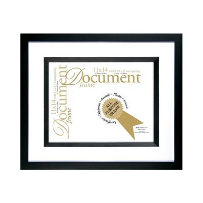 China High Quality Black MDF PHOTA 11x14 Inch Silhouette Frame For Documents for sale