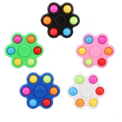 China Hot Amaozn New Arrival Effort Release Push Spinner Toys Trigger Spinner Spinner Simple Toy Silicone Fidget Spinner Toy for sale