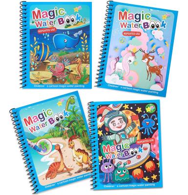 China New Arrival Reusable Reusable Water Magic Book Cartoon Water Drawing Book Water Doodle Magic Book for sale