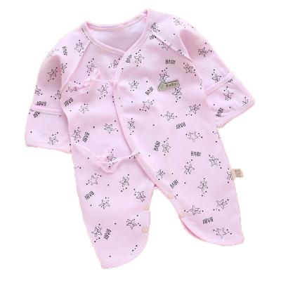 China Hot Sale Newborn Baby Clothes Breathable Ribbed Baby Pajamas Rib Cotton Clothing Set For Spring for sale