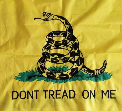 China Hanging 3x5ft 210D/Embroidered Nylon Don't Tread On Me Flag for sale