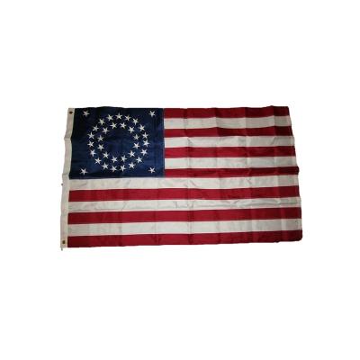 China Custom Factory Direct Hanging 3x5ft 210D Nylon Embroidered USA 35 Stars Civil War Flag for sale