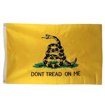 China 210D Nylon Hanging 12x18inch Embroidered DON'T TREAD ON ME Flag for sale