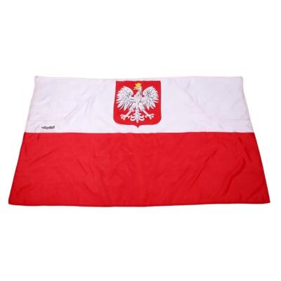 China 210D Nylon 3x5ft Embroidered/Poland Factory Direct Hanging Polska Flag for sale