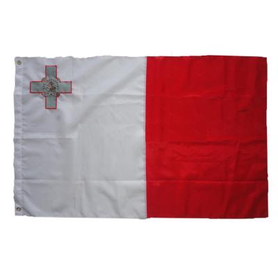 China High Quality Hanging 210D Nylon Embroidered Malta Flag for sale