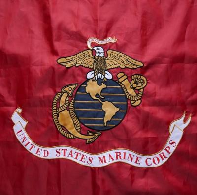 China 3x5ft United States Marine Corps 210D Hanging Nylon Embroidered Flag for sale