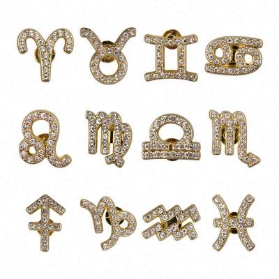 China Custom Decorative Alloy Zodiac Sign Studs Sport Band Charm For Watch Band Accessory for sale